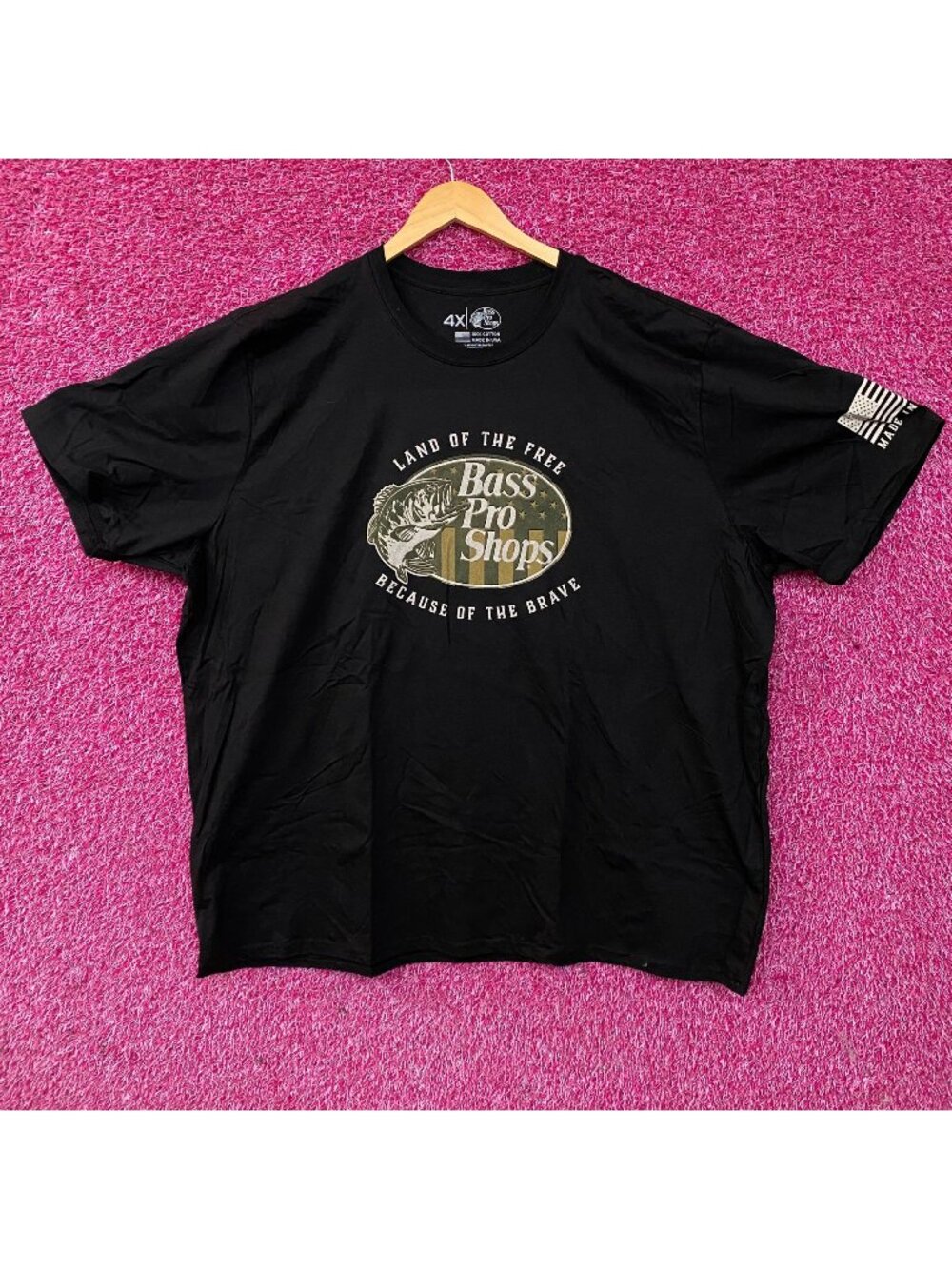 Bass Pro Shops USA Land Of The Free Graphic T-Shirt 4XL